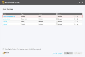Norton Power Eraser Virus Removal Tool